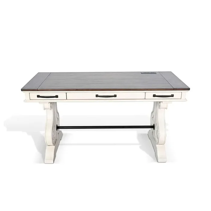 Sunny Designs – White Desk with Power Strip – 2847MB