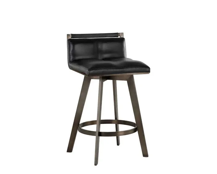 Sunpan – Ikon Arizona Swivel Counter Stool – Castillo Black – 106560