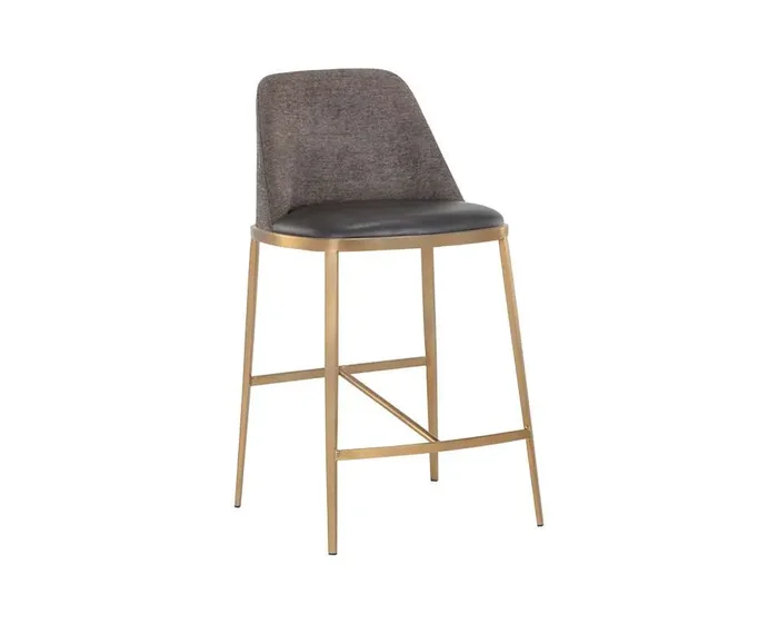 Sunpan – Ikon Dover Counter Stool – Bravo Portabella / Sparrow Grey – 107816