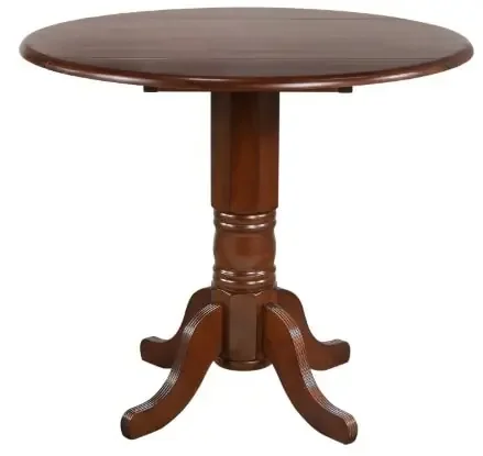 Sunset Trading – Andrews Round Drop Leaf Pub Table In Chestnut – DLU-ADW4242CB-CT