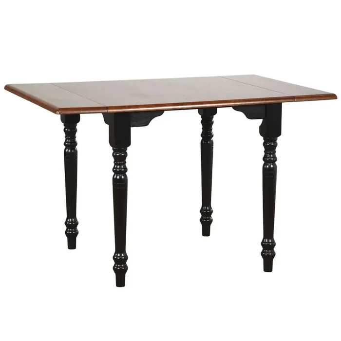 Sunset Trading – Black Cherry Selections 48in Rectangular Extendable Drop Leaf Dining Table – PK-TLD3448-BCH