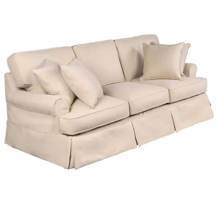 Sunset Trading – Horizon Slipcover for T-Cushion Sofa – Performance Fabric – Tan – SU-117600SC-391084