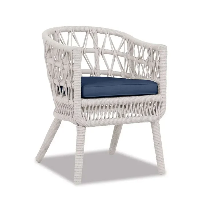 Sunset West – Dana Rope Dining Chair in Spectrum Indigo w/ Self Welt – SW4301-1-48080