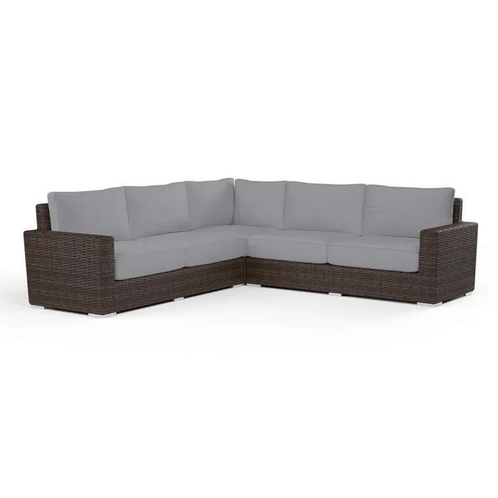 Sunset West – Montecito Sectional in Canvas Granite w/ Self Welt – SW2501-SEC-5402