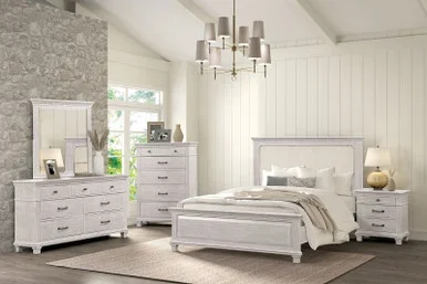 SWANLEY E.King Bed, Weathered Gray / FM7707GY-EK-BED