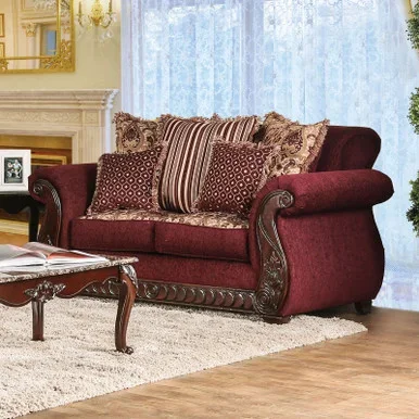 TABITHA Loveseat, Wine / SM6110-LV