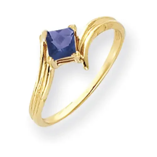 Tanzanite Ring 14k Gold 4mm Princess Cut Y4781T
