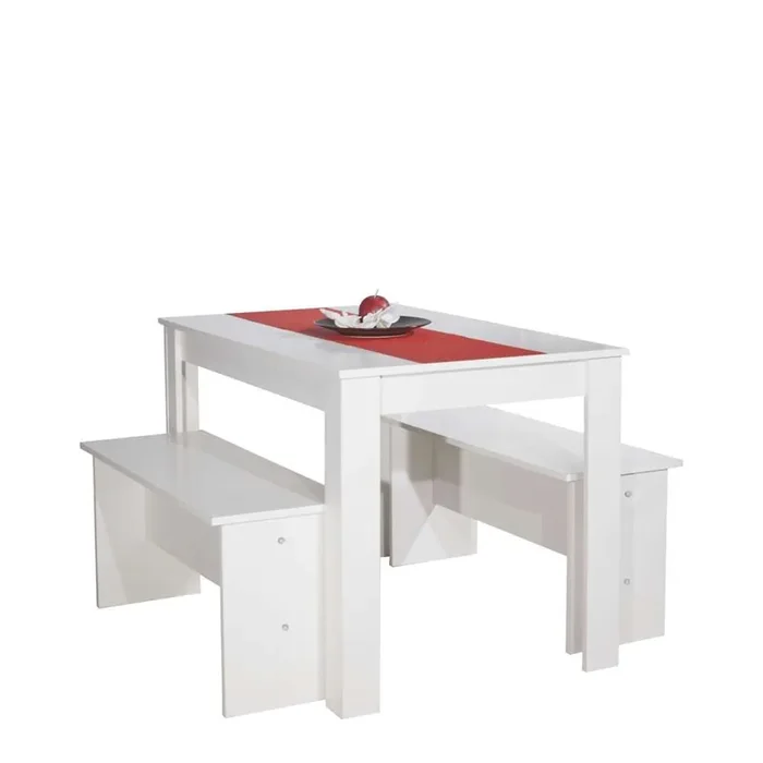 TEMAHOME – Nice Dining Table with Benches in White – E2281A2121X00