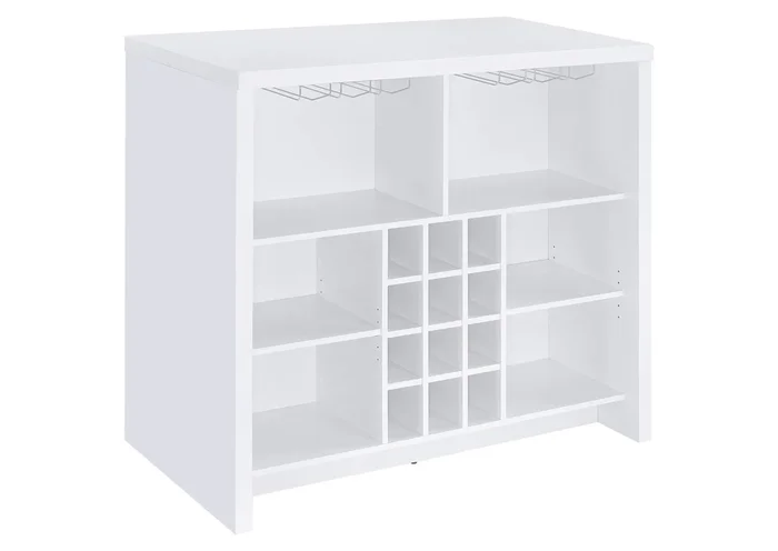Topanga Engineered Wood Freestanding Home Bar White