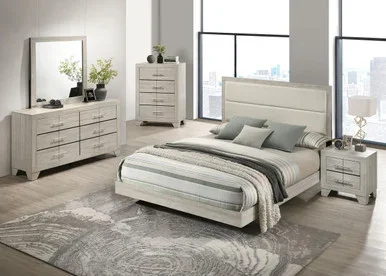 Trenton 5-piece Queen Bedroom Set Rustic Cream / CS-225061Q-S5