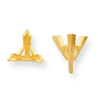 Triangle V-End with Peg Head 8.0mm Setting 14k Gold YG280-6