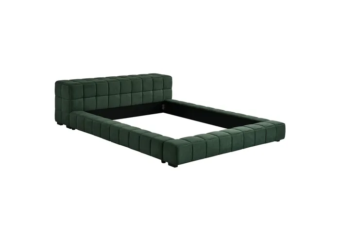 Trinity Upholstered Eastern King Platform Bed Green