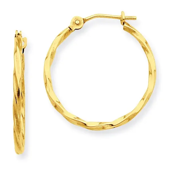 Twist Hoop Earrings 14k Gold YE1502