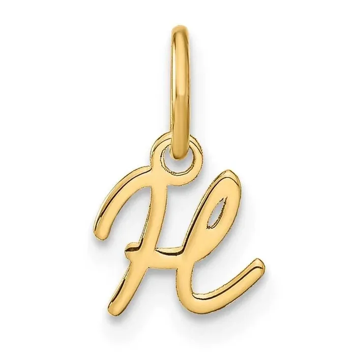 Upper Case Letter H Initial Charm 14k Gold XNA1305Y/H