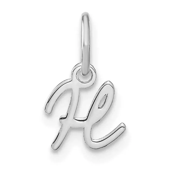 Upper Case Letter H Initial Charm 14k White Gold XNA1305W/H