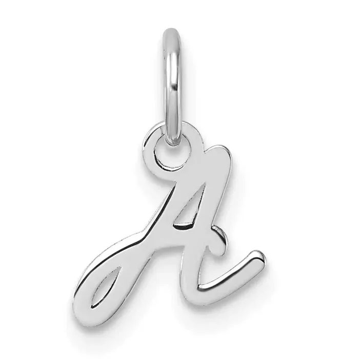 Uppercase Letter A Initial Charm 14k White Gold XNA1467W/A