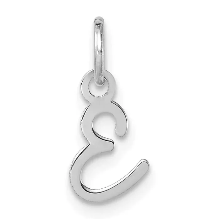 Uppercase Letter E Initial Charm 14k White Gold XNA1467W/E