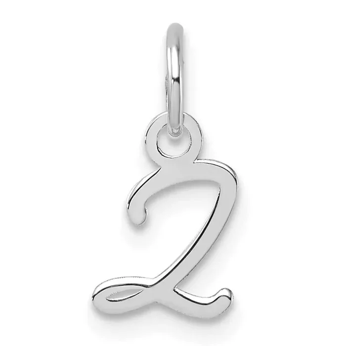 Uppercase Letter Z Initial Charm 14k White Gold XNA1467W/Z