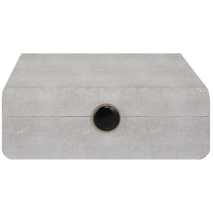Uttermost – Lalique White Shagreen Box – 17995
