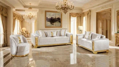 Valdosta Loveseat,Beige/Gold / FM67001BG-LV