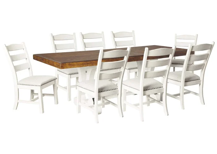 Valebeck Dining Table and 8 Chairs Set