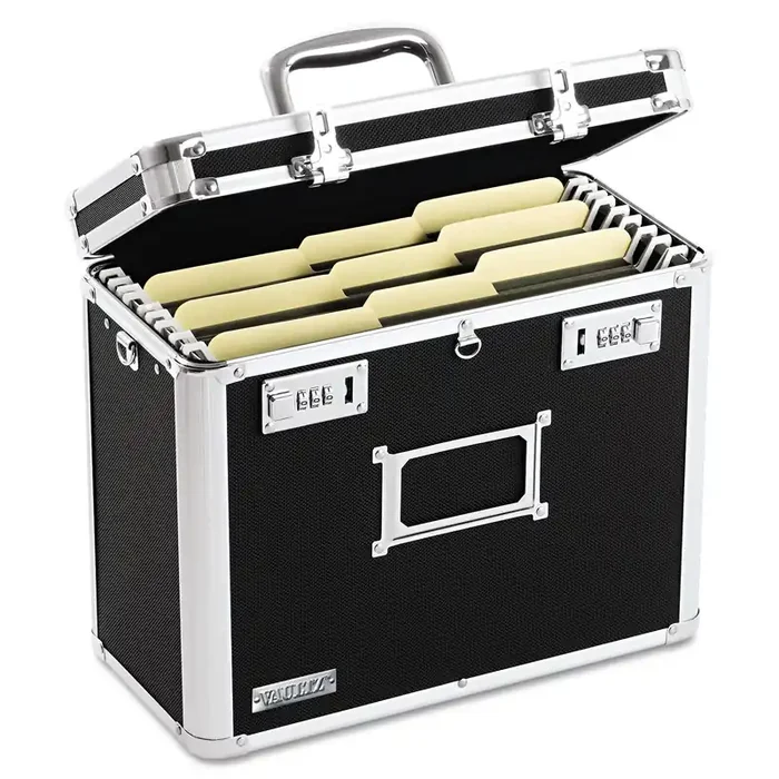 Vaultz® Locking File Chest, Letter Files, 13.75″ X 7.25″ X 12.25″, Black