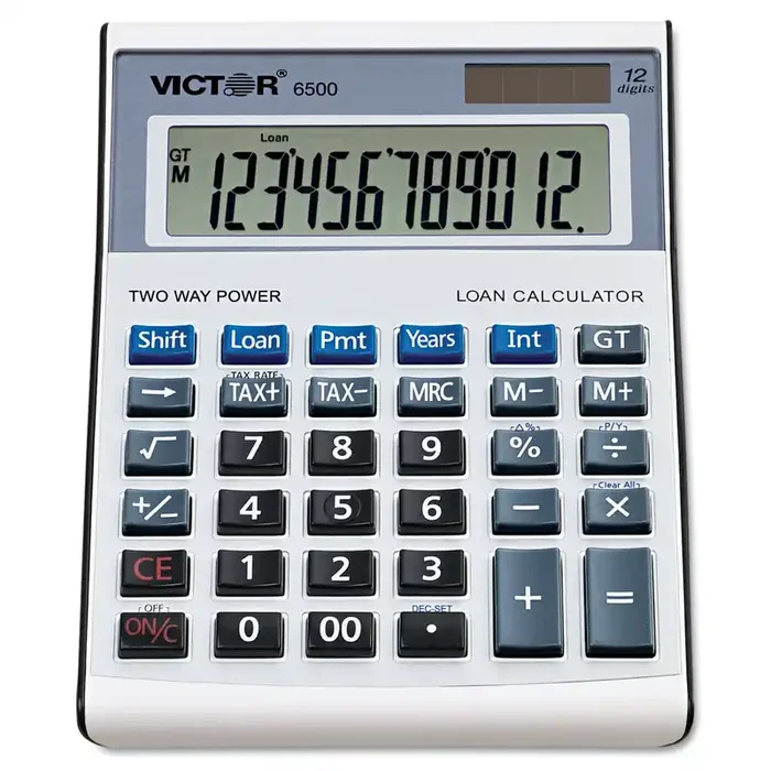 Victor® 6500 Executive Desktop Loan Calculator, 12-Digit Lcd