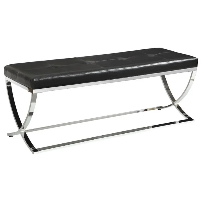 Walton – Leatherette Upholstered Tufted Accent Bench
