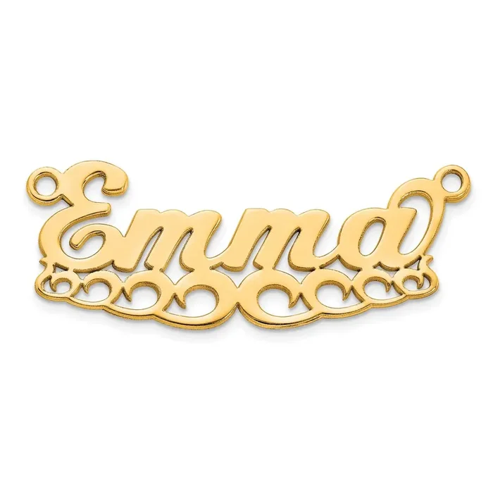 Wave Name Plate 14k Gold XNA1507Y