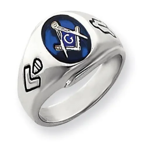 white masonic ring mounting 14k Gold Y4059