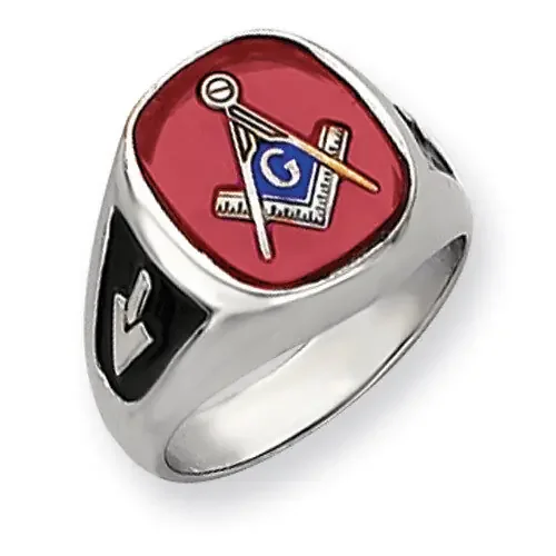 white masonic ring mounting 14k Gold Y4081