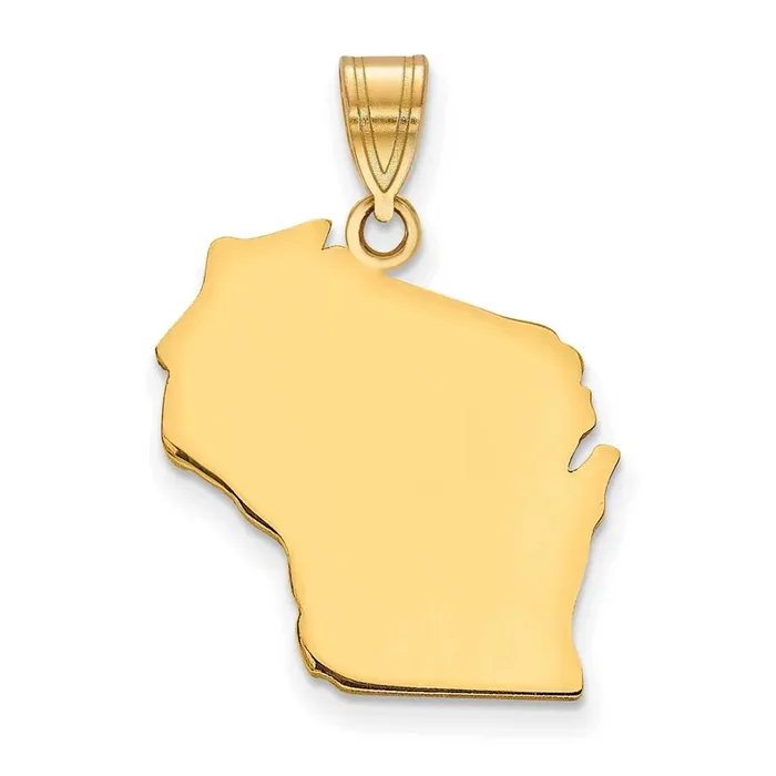 Wi State Pendant Bail Only 14k Gold XNA707Y-WI