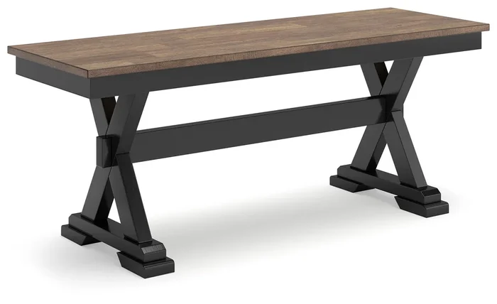 Wildenauer – Large Dining Room Bench – Brown / Black