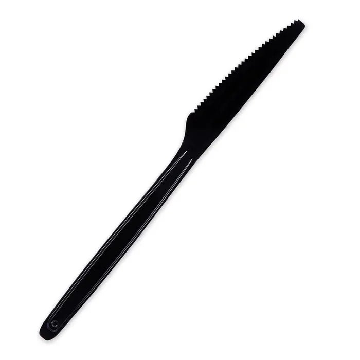 WNA Cutlery for Cutlerease Dispensing System, Mediumweight Knife, Plastic, Black, 960/Box