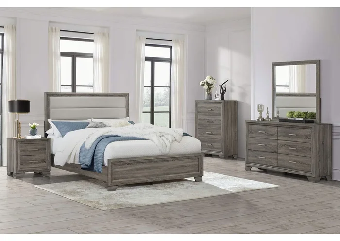 Wright 5-piece California King Bedroom Set Brown Oak