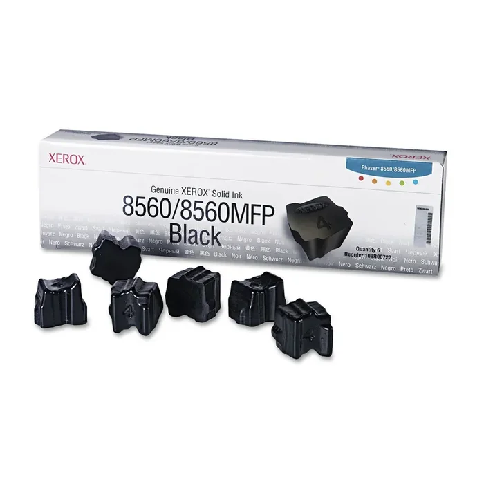 Xerox® 108r00727 Solid Ink Stick, 6,800 Page-Yield, Black, 6/box