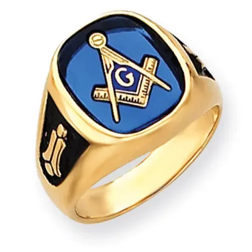 yellow masonic ring mounting 14k Gold Y4080